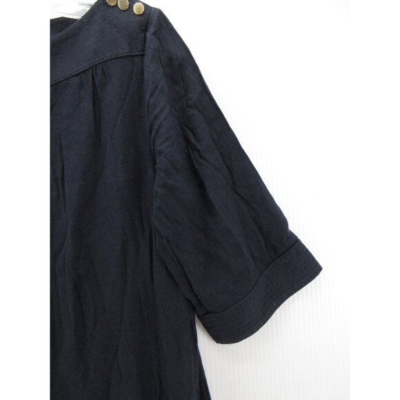 APC Dress Medium Rue Madame Paris Linen Blend Shift Boat Neck 38 * - Picture 3 of 12